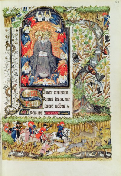 November; deer hunting, from the Hours of Marguerite d
