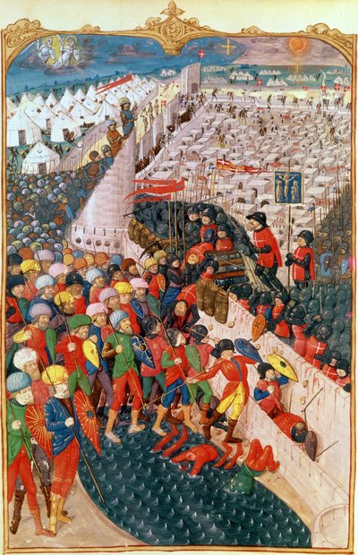The Turkish Operations at the Siege of Rhodes, from A History of the Siege of Rhodes, by Guillaume Caoursin by French School