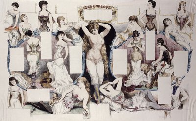 Layout illustrations for an article on women