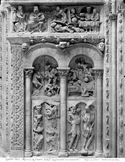 Lazarus and the Rich Man, from the south portal by French School