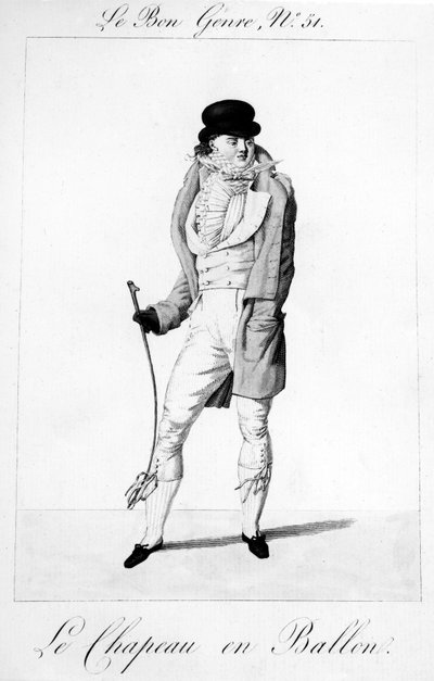 Le Bon Genre - Le Chapeau en Ballen, published by Pierre La Mesangere, 1812-1813 by French School