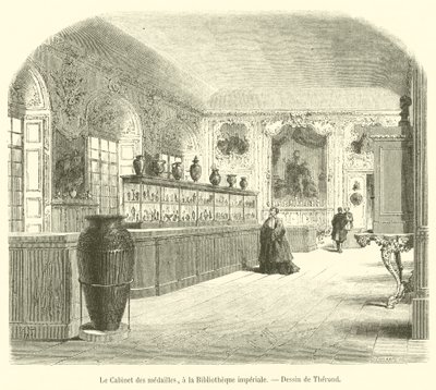 The Medal Cabinet at the Imperial Library by French School