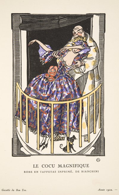 The Magnificent Cuckold, from a Collection of Fashion Plates by French School
