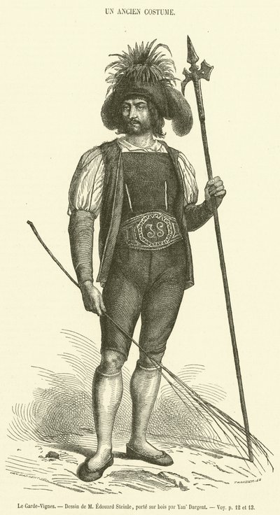 The Vineyard Guard by French School