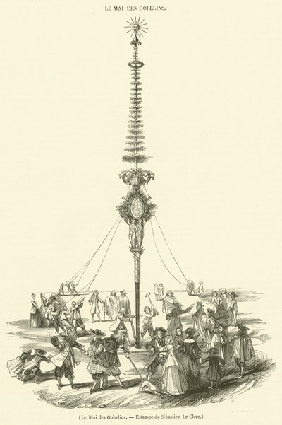 The May of the Gobelins, Print by Sebastien Le Clerc (engraving) by French School