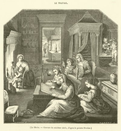 The Morning, Sixteenth Century Engraving by French School