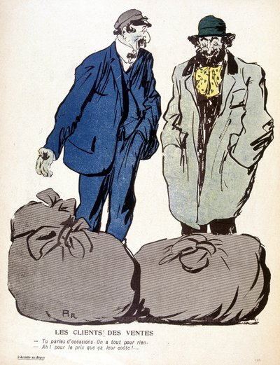 Le Mont-de-Piété: Customers, Sales - in The Plate with Butter of 03/06/1905 by French School