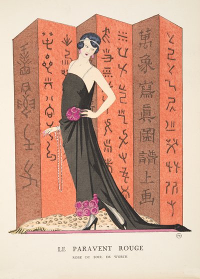The Red Screen, from a Collection of Fashion Plates by French School