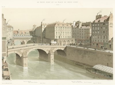 The Petit-Pont and Place du Petit-Pont, 1830 by French School
