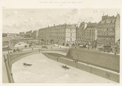 The Petit-Pont and Place du Petit-Pont, 1880 by French School