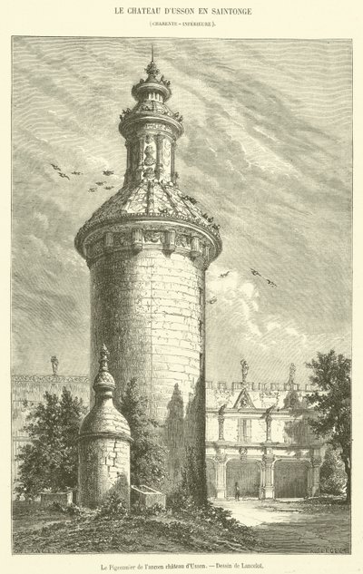 The Pigeon House of the Old Castle of Usson (engraving) by French School