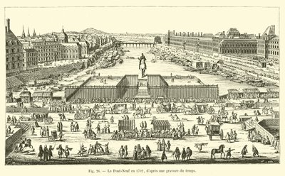The Pont-Neuf in 1702, after an engraving of the time by French School