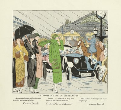 The Problem of Traffic, from Art-Gout-Beaute, published 1924 by French School