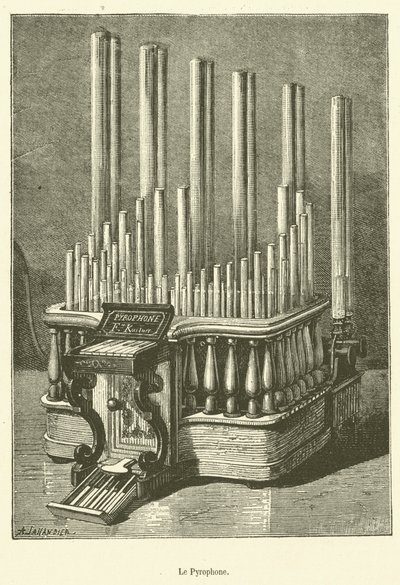 The Pyrophone (engraving) by French School