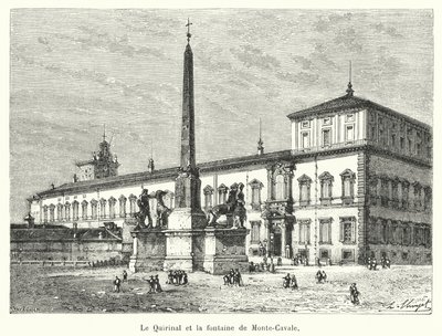 The Quirinal and the Monte Cavallo Fountain (engraving) by French School