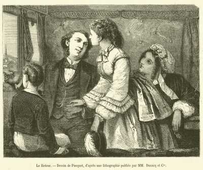 The Return (engraving) by French School