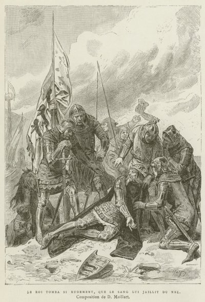 The King Fell So Hard That Blood Gushed from His Nose by French School