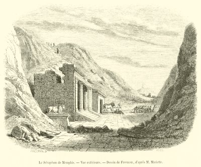 The Serapeum of Memphis, Exterior View by French School