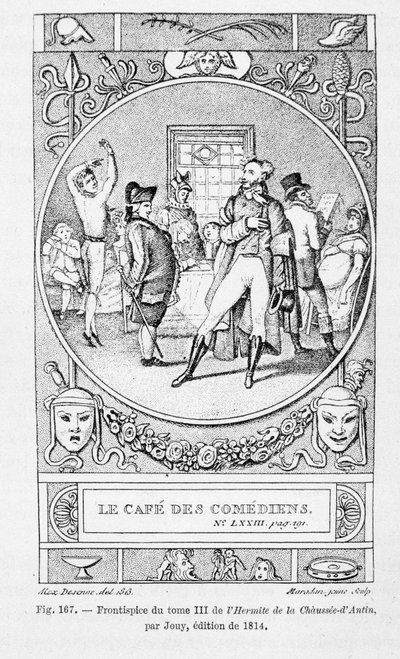 Le cafe des Comediens, frontispiece of Volume III of 