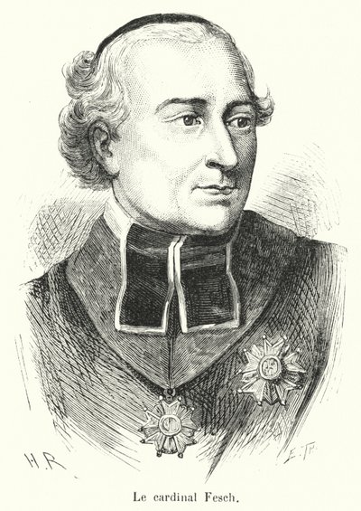 Cardinal Fesch (engraving) by French School
