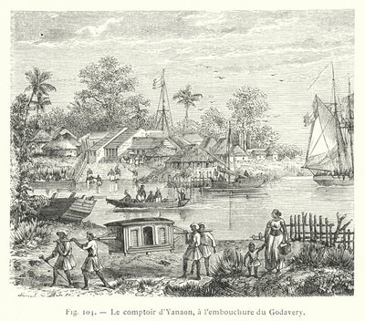 The Trading Post of Yanaon, at the Mouth of the Godavery by French School