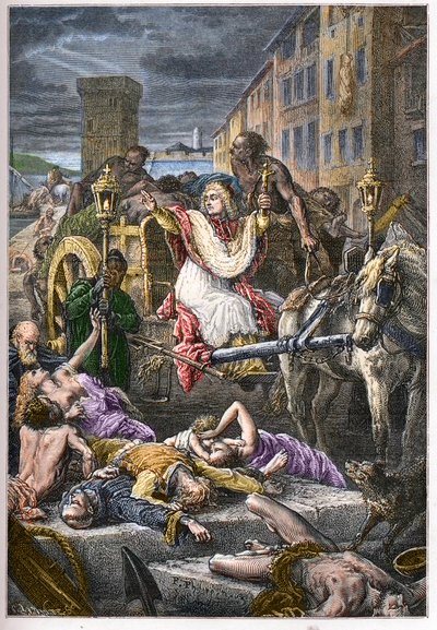 The Devotion of the Bishop of Marseille, Henri Francois Xavier de Belsunce Castelmoron, during the Plague of Marseille in 1720-1721 by French School