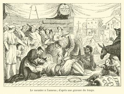 The miller with the ring; after an engraving of the time by French School