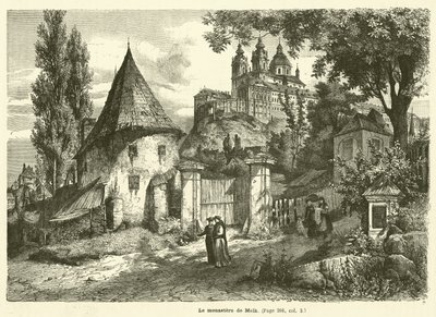 The Monastery of Melk (engraving) by French School