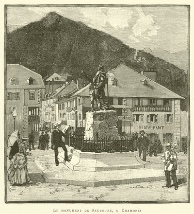 The Monument of Saussure, in Chamonix by French School