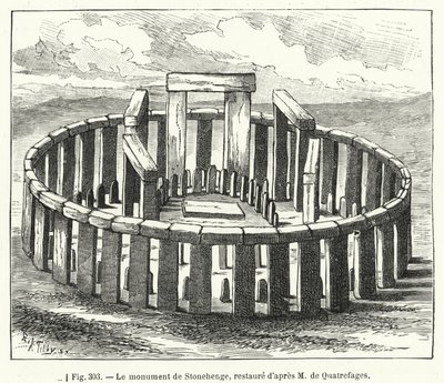 The Monument of Stonehenge, Restored after M. de Quatrefages by French School
