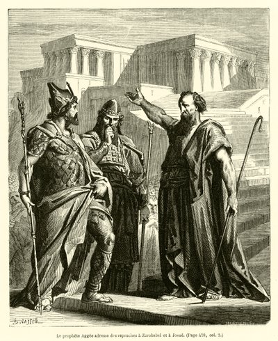 The Prophet Haggai Rebukes Zerubbabel and Joshua by French School