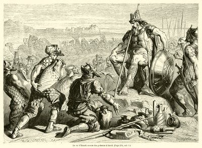 The king of Hamath sends gifts to David by French School
