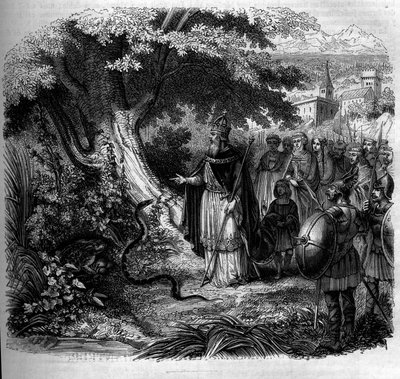 Legend of Charlemagne and the snake by French School