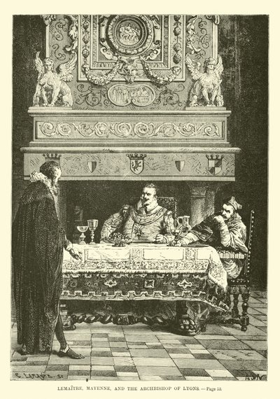 Lemaitre, Mayenne, and the Archbishop of Lyons by French School