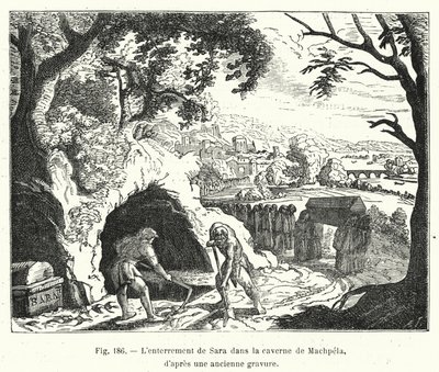 The Burial of Sarah in the Cave of Machpelah, After an Ancient Engraving by French School