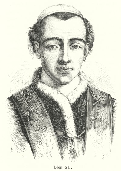 Leo XII (engraving) by French School