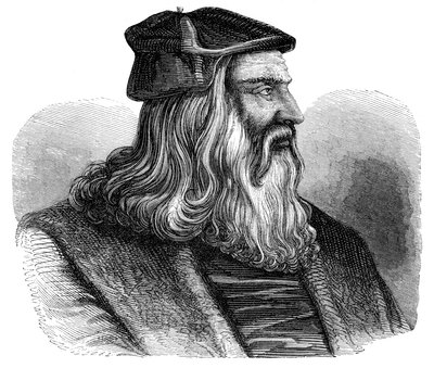 Leonardo da Vinci (engraving) by French School