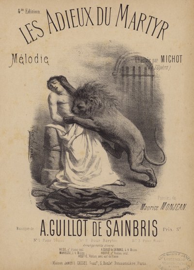 The Farewell of the Martyr by French School