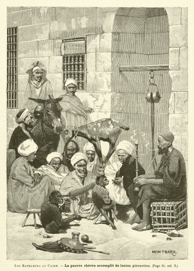 The Acrobats in Cairo (engraving) by French School