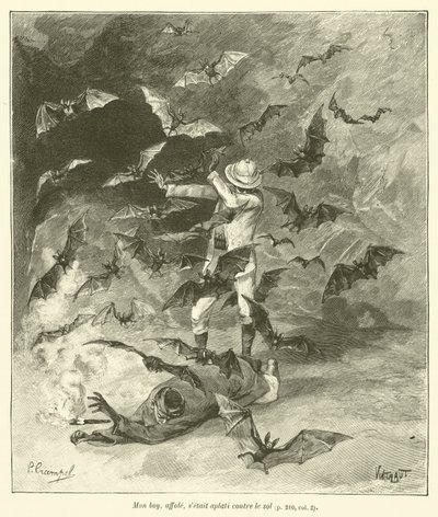 The Caves of Tham-Tai (engraving) by French School