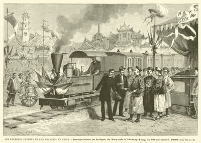 The First French Railways in China (engraving) by French School