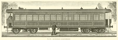 Sleeping Cars, the Dining Car (engraving) by French School