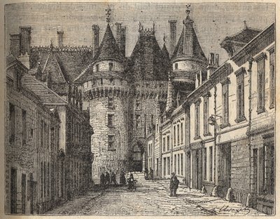 Les Chateaux de la Loire: le Chateau de Langeais (Indre-et-Loire) - engraving in 