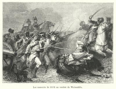 Conscripts of 1813 at the Battle of Weissenfels by French School
