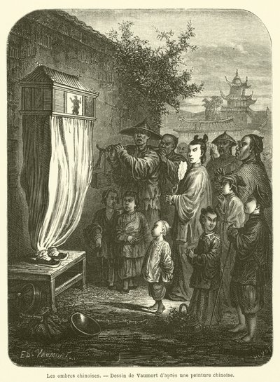 Chinese Shadows (engraving) by French School