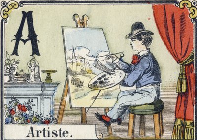 Letter A: Artist (Recreative Alphabet) by French School