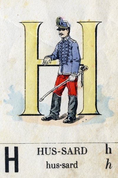 Letter H: Hussar by French School