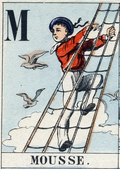 Letter M as Foam. Navy Alphabet. Epinal Image, late 19th century by French School