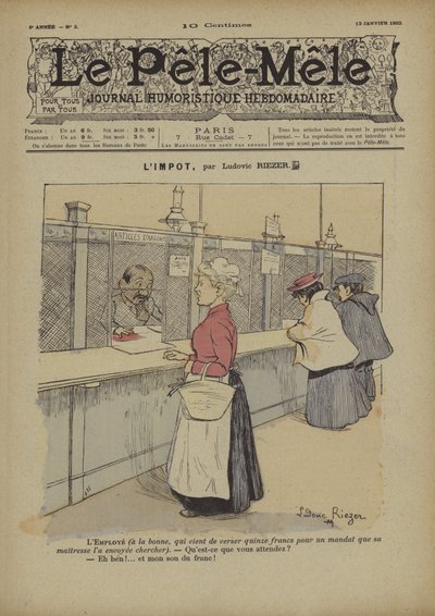 The Tax. Illustration for Le Pele-Mele by French School