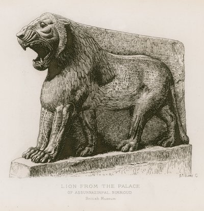 Lion from the palace of Assurnazirpal, Nimroud, British Museum by French School